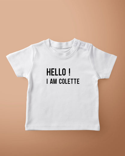 Hello I am... - T-shirt bébé bio