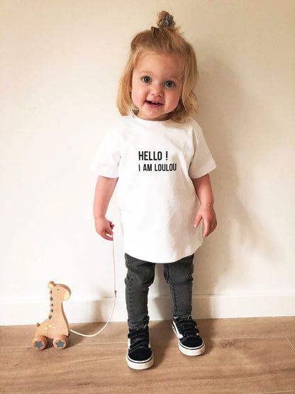 Hello I am... - T-shirt bébé bio