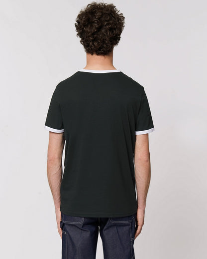 T-shirt manches contrastées blanches pour Papa – Cool Dad Since, en coton biologique