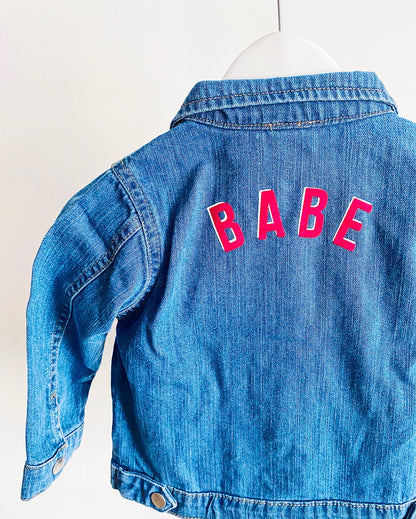 Veste en jean bebe et enfant personnalisable - coton biologique