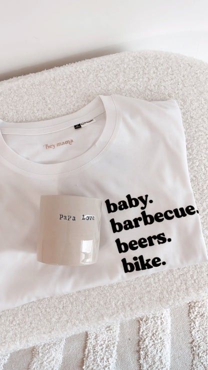 T-shirt Papa Personnalisé en Coton Biologique – Baby Barbecue