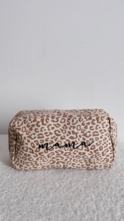 Pochette léopard personnalisée Tout-en-Un Mama