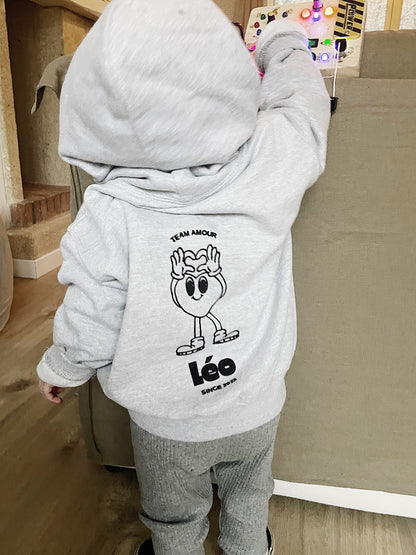 Sweat à capuche personnalisé enfant - "Team Amour"