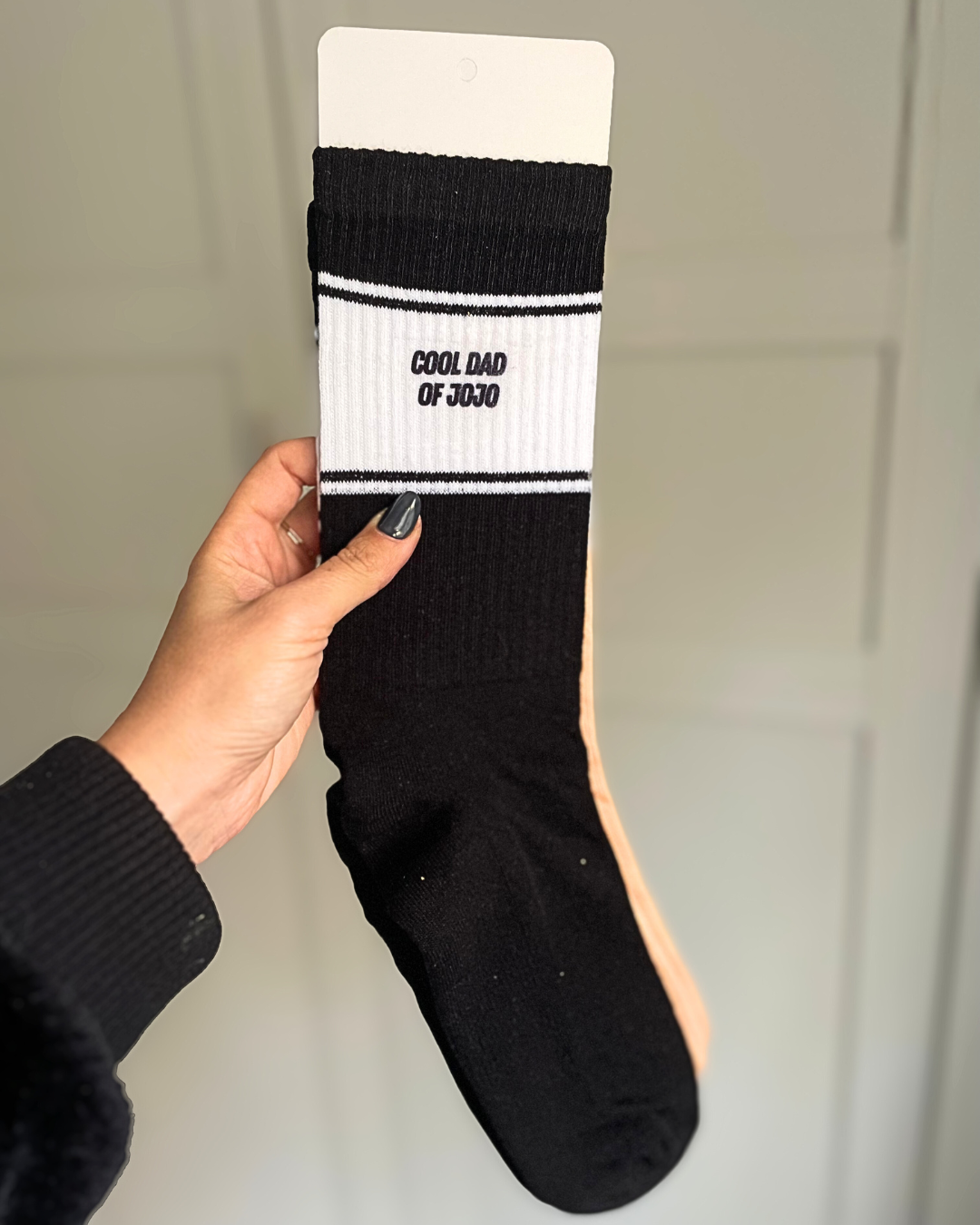 Chaussettes personnalisées style sport – Cadeau original pour papa, maman, papy, mamy…