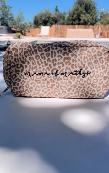 Pochette léopard personnalisée Tout-en-Un Mama