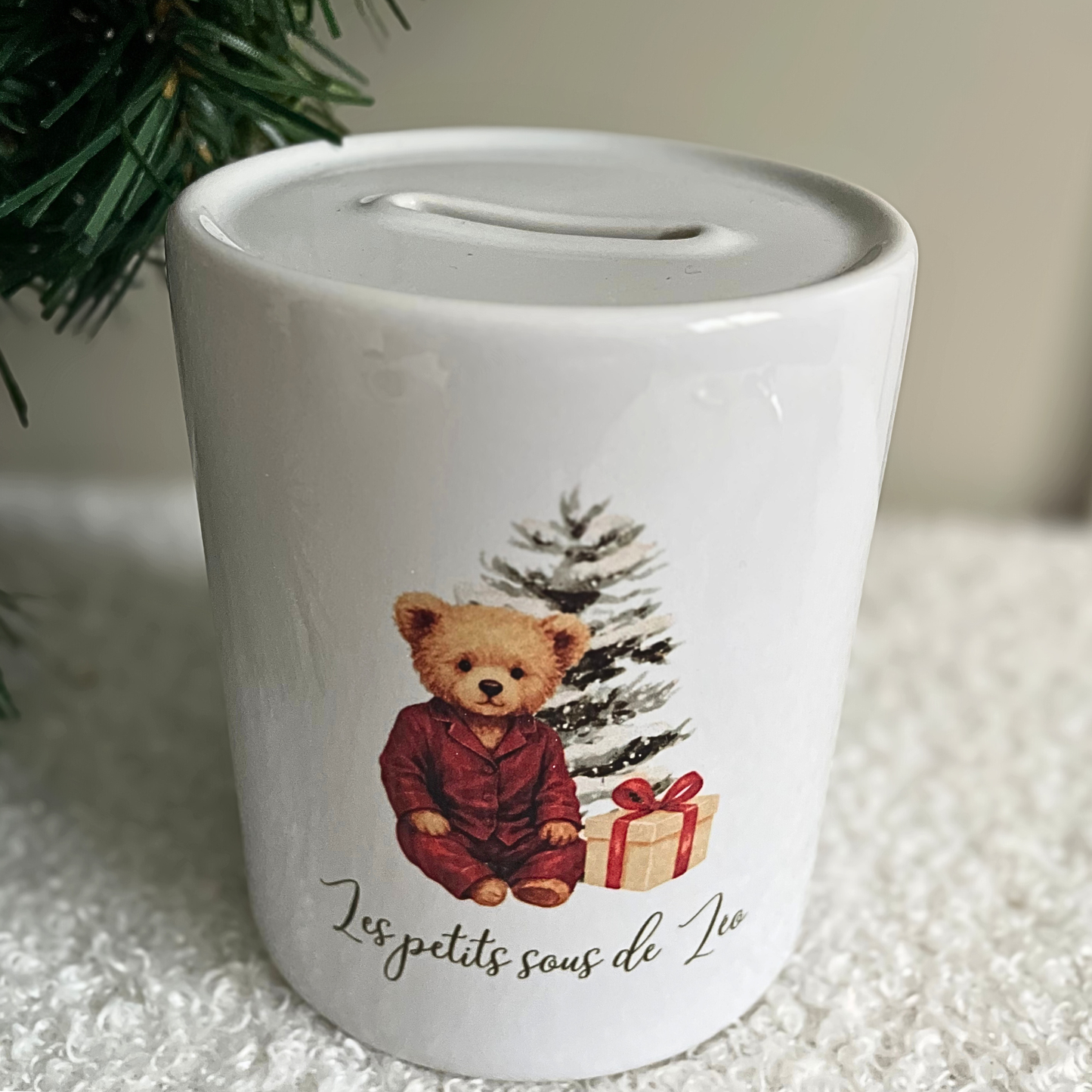Tirelire enfant personnalisée en céramique - Cadeau naissance « Les petits sous de… »