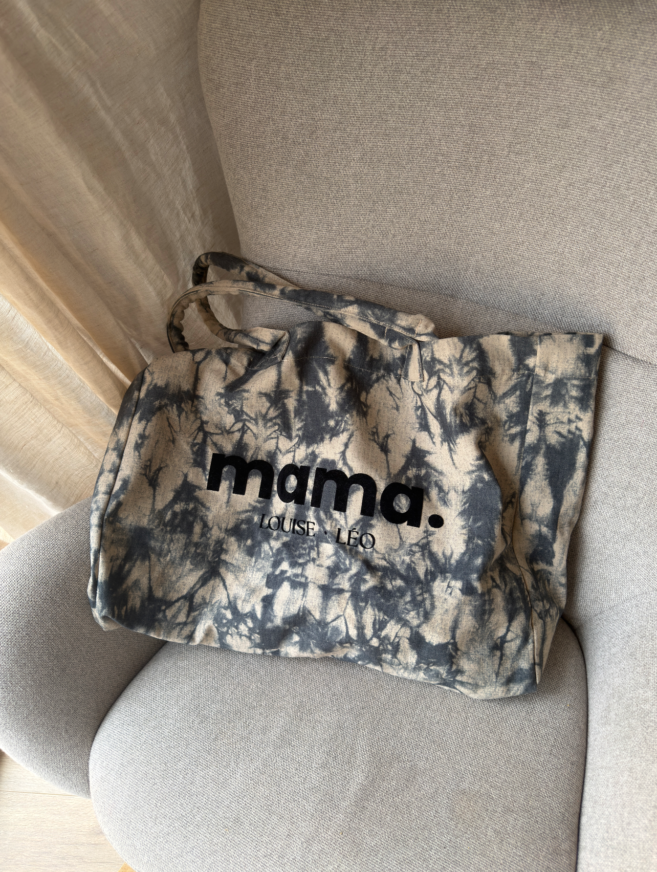 Grand sac Mama Tie & Dye Personnalisé – Le sac des mamans stylées