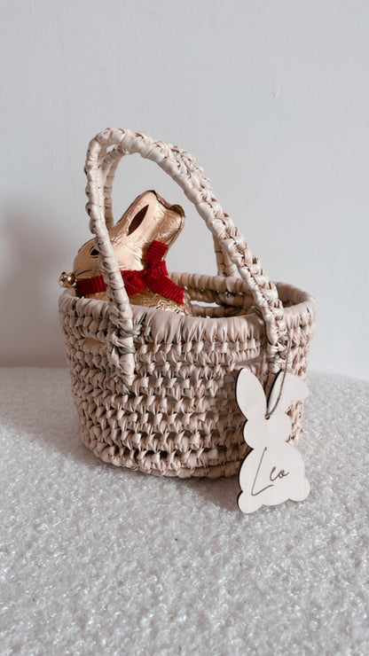 Le petit panier de Pâques personnalisé – modèle "Lapinou"