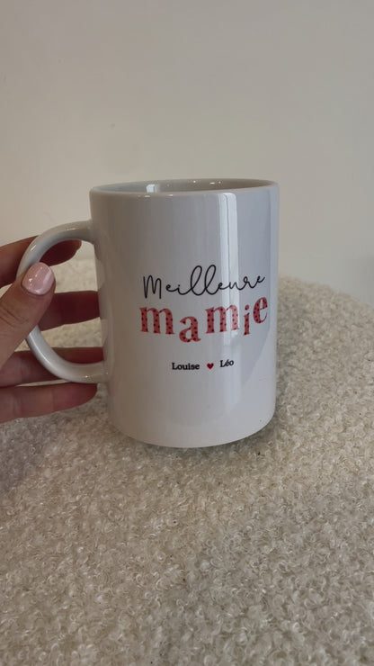 Mug Personnalisé "Merveilleuse Mamie" – Un Cadeau Rempli d’Amour 💛