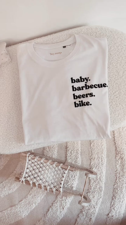T-shirt Papa Personnalisé en Coton Biologique – Baby Barbecue